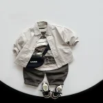 [80-130cm]韓国風 ボーダー トップス - Image 5