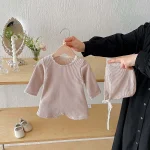 [66-90cm] 韓国風 帽子付き ワッフル オールインワン - Image 5