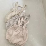 [66-90cm]サロペット フラワー柄 ロンパース 可愛い ディリー - Image 4