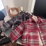 [90-140cm] ギンガム チェック ジャケット - Image 8