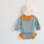 [66-100cm]二点セット 可愛い フラワー 刺繍入り ニット - Image 15