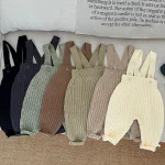 [66-100cm] シンプルリブ サロペット - Image 6