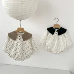 [66-100cm]ロンパース ドットOR花柄 肌触り良い ベビー服 - Image 6