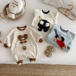 [66-90cm] サイドボタンカートゥーン オールインワン - Image 13