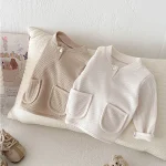 [66-100cm] ワッフル トップス - Image 3