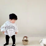 [66-100cm] 韓国風 英字柄 ロンパース - Image 12