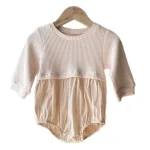 [66-90cm] ワッフル ロンパース - Image 7