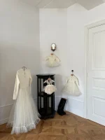 [66-90cm] リボン チュール ワンピース - Image 3