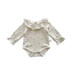 [66-90cm]ロンパース フリル 小花柄 肌触り良い ベビー服 - Image 8