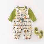 [66-90cm]サロペット 総柄恐竜 カジュアル 履きやすい トレンド ボトムス - Image 2