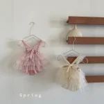 [73-90cm]ロンパース ワンピース風 チュール 可愛い - Image 8