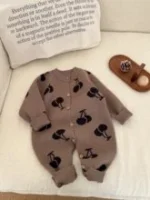 [66-100cm] チェリー柄 オールインワン