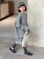 [90-150cm] ボーダー カジュアル セットアップ - Image 6