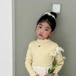 [73-120cm]ハート柄 フリル襟 トップス - Image 14