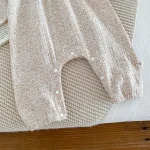 [66-90cm] 花柄 ロンパース - Image 7