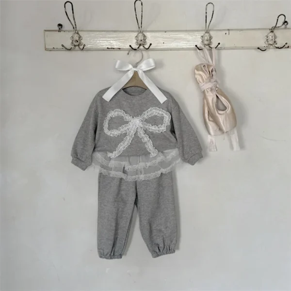 [73-100cm]トップス or パンツ or セットアップ リボン ルーズ 着心地良い