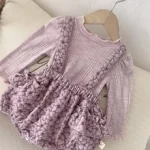 [73-100cm] 花柄 サロペット & トップス 2点セット - Image 11