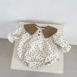 [66-100cm]ロンパース ドットOR花柄 肌触り良い ベビー服 - Image 5