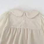 [66-90cm] ノーカラーコーデュロイ ロンパース - Image 10