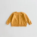 [80-130cm] クールネック シンプル カーディガン - Image 11