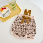 [66-90cm]からし色 レトロ ニット サロペット - Image 2