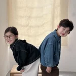 [80-150cm] ポケット付き デニム アウター - Image 7