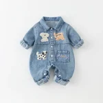 [66-90cm]オールインワン 犬柄 カジュアル トレンド ベビー服 - Image 6