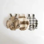 [66-90cm] 韓国風 チェックorウサギ サロペット ロンパース - Image 4