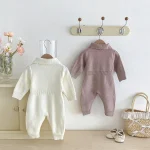 [66-100cm] ポロ ゲーブル編み オールインワン - Image 14