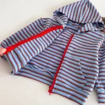 [80-130cm]セットアップ ボーダー フード付き カジュアル 子供服 - Image 22