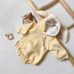 [66-90cm] ウサギ耳 フード付き ロンパース - Image 7