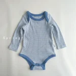 [73-90cm]ロンパース ボーダー 可愛い おしゃれ 肌に優しい ベビー服 - Image 4