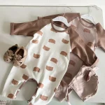 [66-90cm]熊プリント オールインワン - Image 10