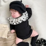 [66-90cm] フラワー襟 ロンパース - Image 10