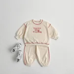 [80-130cm] 英字ロゴ カジュアル セットアップ - Image 4