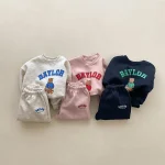 [66-110cm] 熊柄 ロンパース  or セットアップ - Image 6