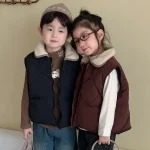 [80-150cm] ボア襟 ベスト - Image 6