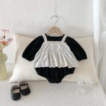 [66-90cm]レイヤード レース ロンパース - Image 15