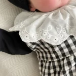 [66-90cm] シンプル トップス or チェック ロンパース - Image 11