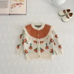 [90-130cm]チューリップ柄 カーディガン - Image 6