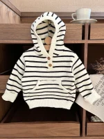 [66-100cm] フーディ ニット プルオーバー - Image 3