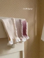 [73-110cm]レース リボン リブ レギンス - Image 4