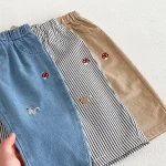 [73-110cm]カジュアルパンツ キノコ柄 履きやすい トレンド ボトムス - Image 9