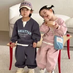 [80-150cm]セットアップ 英字プリント カジュアル 定番 - Image 8