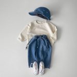 [66-120cm]スウェット 無地 クルーネック ルーズ 着心地良い トップス - Image 4