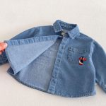 [73-120cm]ペンギン柄 デニム ジャケット - Image 5