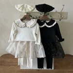 [73-100cm] 丸襟 トップス - Image 2