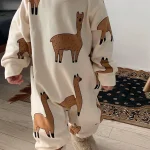 [66-100cm]アルパカ柄 オールインワン - Image 2