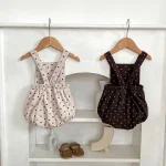 [66-100cm] ドット サロペット ロンパース or 花柄インナー シャツ - Image 23