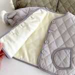 [73-120cm] キルティング ボア付き アウター